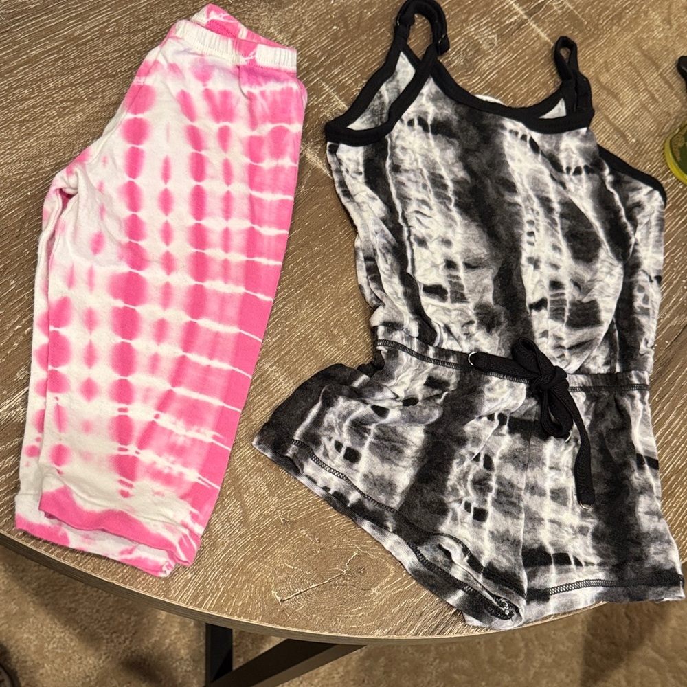 Kids Tie-Dye One Piece in Black and Pink